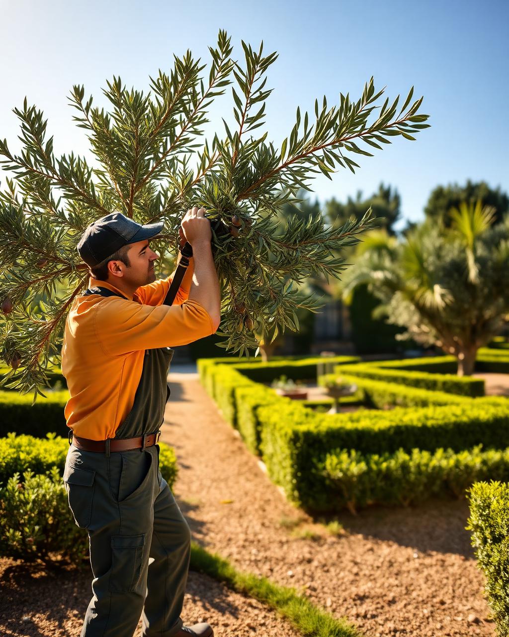 Élagueur PROVERT taillant un olivier dans un jardin du Var